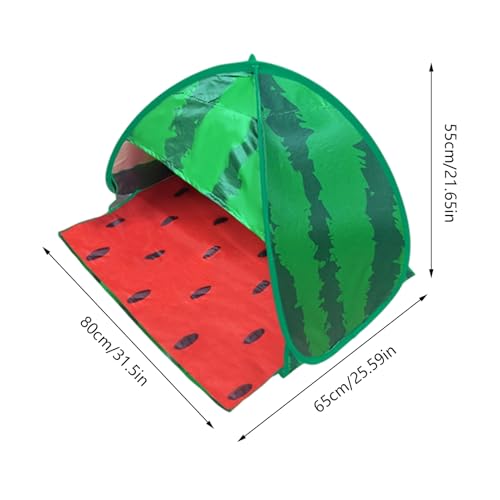 Head Sun Shelter Tent, PopUp Beach Shade Sun Protection Face, Pet Beach Tent, Instant Protection Canopy, Windproof Waterproof Small Breathable Portable for Camping - color: Watermelon