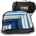 BRAWNTIDE Large Outdoor Waterproof Blanket - Extra Thick Fleece, Warm, Windproof, Sandproof, Quilted, 82" x 55", Ideal for Beaches, Picnics, Camping, Stadiums, Dogs, Car - color: Azure Blue