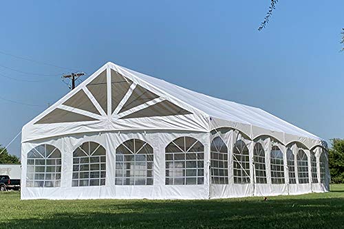 DELTA 40'x20' PVC Marquee Tents for Parties, Large Party Tent, Outdoor Wedding Tent, Heavy Duty Fire Retardard Waterproof Canopy, Carpas para Fiestas,Outdoor Event + 7 Storage Bags - style: 40'x20' PVC Marquee Tent