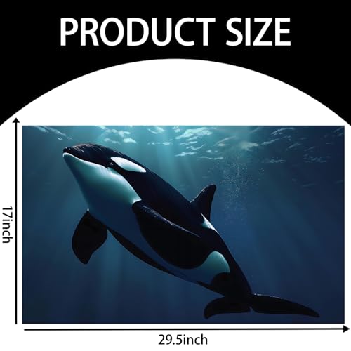 Orca Whale Indoor Door Mat for Entryway, 17x29.5 Inch, Underwater Scene Floor Doormat for Home Decor, Non-Slip Rug Mat for Living Room, Kitchen, Bedroom, Gifts for Ocean Lovers - color: Color14