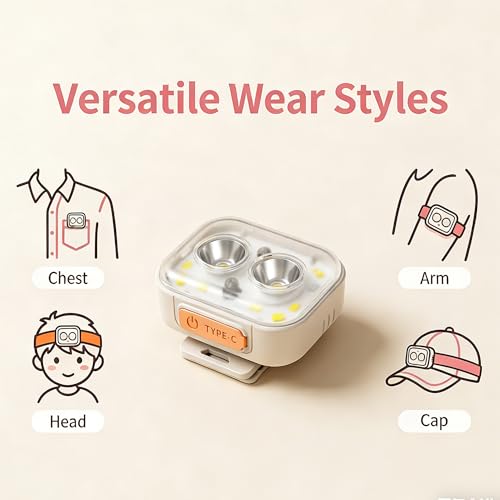 Kids Adventure Light Set: Kids Camping Lantern & Motion Sensor Headlamp, USB-C Rechargeable, Hands-Free Headlight for Hiking, Sleepovers & Outdoor Explorations for Young Explorers - color: White Camping Gear