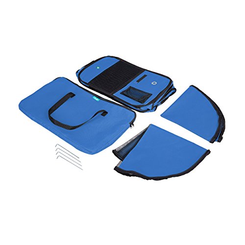 Deluxe Premium Pet Dog Playpen Portable Soft Dog Exercise Pen Kennel with Carry Bag for Dogs, Cats, Kittens, and All Pets (Small, Blue) - color: Blue, size: Small