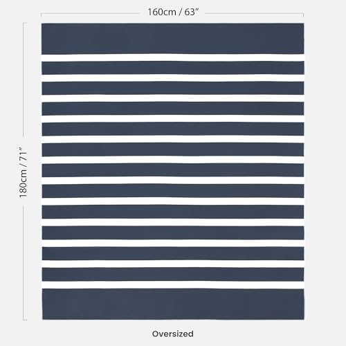 SummerSand Microfiber Beach Towel XXL Oversized (71 x 63 in) - Quick Dry, Sand Free - Compact and Lightweight for Travel - Recycled Materials - Extra Large Beach Blanket – Deep Blue - color: Deep Blue, size: 71x63"
