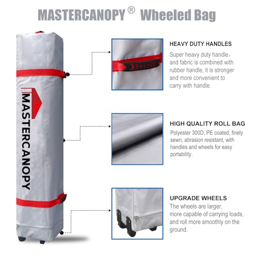 MASTERCANOPY Durable Pop-up Canopy Tent with Roller Bag (10x10, Beige) - color: Beige, size: 10x10