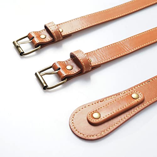 PU Leather Handle Outdoor Picnic Blanket Carry Strap Camping Travel Rug Carrier Blanket Motorcycle Tour Yoga Mat Luggage Belt (Light Brown) - color: Light Brown
