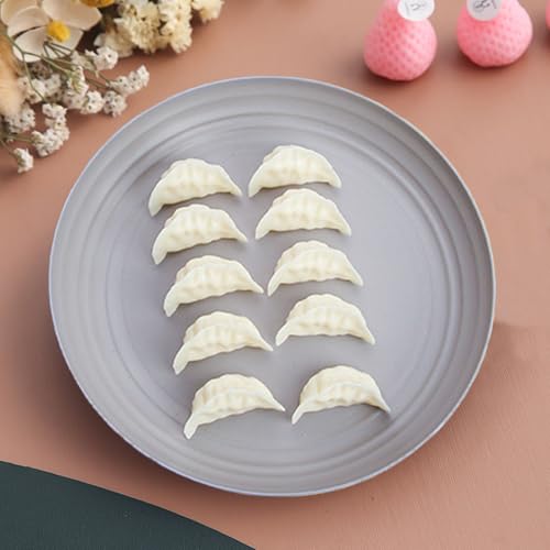 4 Pcs Wheat Straw Dinner Plates, 7.8 Inch Unbreakable Reusable Plastic Plates, Microwave & Dishwasher Safe, Lightweight Salad Dishes for Kitchen Camping, BPA Free (Gray) - color: Gray