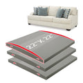 Couch Cushion Support High Density Foam 22X22X2.4 Inches Sofa Couch Supports for Sagging Cushions Light Grey 3Pc with Anti Slip Mesh Fabric - size: Larger| 22x22 3P