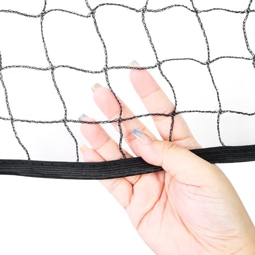 Aoneky 20ft Outdoor Replacement Badminton Net, Indoor Standard Regulation Badminton Court Netting Only, Red