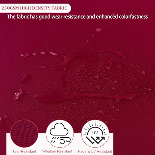 Chaise Lounge Cushions Outdoor 72x21x4 Inch, Patio Lounger Chair Cushion with Removable Cover, Fade Resistant Replacement Pad for Outdoor Furniture (Burgundy, 72x21x4 inch) - color: Burgundy