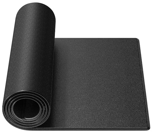 Bike Trainer Mat Compatible with Peloton Bike, for Treadmill & Row, THK 6mm, Under Mat Protect Hardwood Floor Carpet, Trainer Accessory for Indoor Stationary Exercise Bicycle - size: 36x72", style: Black Style