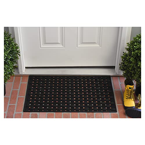 Calloway Mills Oscar Weave Rubber Doormat, 18" x 30" - color: Oscar Weave, size: 1'6" x 2'6" (Rectangular)