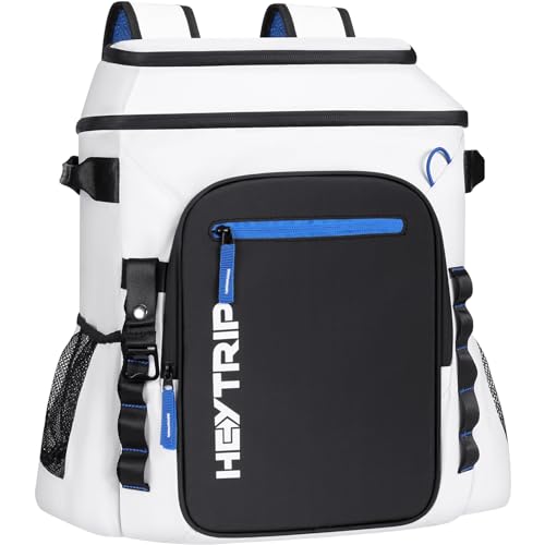 Heytrip Backpack Cooler 36/54 Cans, Insulated Portable Large Leakproof Waterproof Cooler Bag, 20 Hours Cold Retention for Lunch Camping Travel Beach Picnic - color: White - 54 Cans