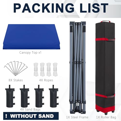 COOSHADE Durable Easy Pop Up Canopy Tent 12x12Ft(RoyalBlue) - color: Royal Blue, size: 12x12Ft