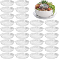 30 Packs 8" Clear Plant Saucers for Indoor Outdoor Use Heavy Duty Plastic Plant Trays for Planter Bulk Flower Pot Drip Trays to Catch Water, 4 to 20 Inch, Round Transparent - size: 8 inches