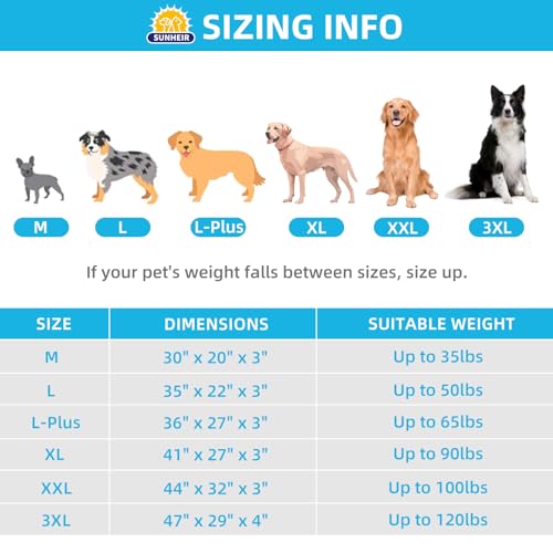 Sunheir Extra Large Dog Bed - Orthopedic Bed with Removable Waterproof Cover, Machine Washable, Egg Crate Foam, XL(41"X27"X3"), Light Grey - color: Light Grey, size: 41.0"L x 27.0"W x 3.0"Th