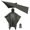 onewind Hooded Rain Poncho, Silnylon Rain Coat Versatile Survival Shelter Waterproof Breathable Lightweight Poncho - color: Od Green-89"*56" (226cm*142cm), size: Small