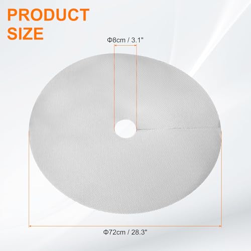 HARFINGTON 2pcs Tree Mulch Ring 28.3 Inch Non-Woven Round Tree Protector Weed Barrier Mat Plant Cover Rings for Weed Grass Control Root Protection, Silver - size: 28.3