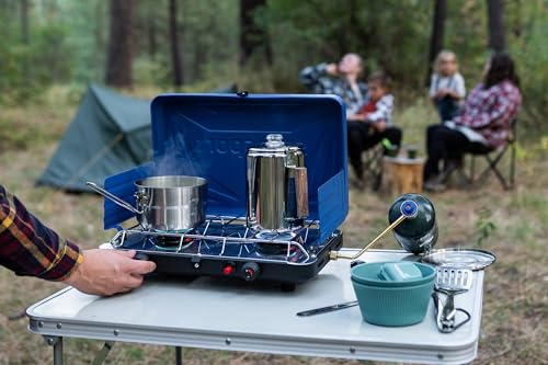 Stansport Stainless Steel Camping Cookware Set – Durable Nesting Mess Kit for Backpacking, Hiking & Outdoor Cooking – Compact Portable Pot & Pan with Carry Bag – Multiple Sizes for Family to Solo Use - style: 12 Piece