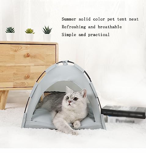 Portable Pet Camping Tent for Indoor Cats and Small Dogs, Breathable Outdoor Backyard Tents Camp, Beach Tent Sun Shelter with Foldable Non-Slip Base for Travel