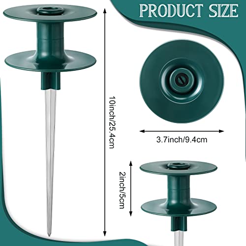 Chumia 10 Inch Garden Hose Guide Spike, Zinc Coated Rustproof Heavy Duty Metal Stake, Sturdy Top, Keeps Garden Hose Out of Flower Beds, Hose Guard for Yard Plant Protection(6 Pieces,Dark Green) - color: Dark Green