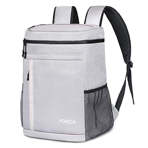 FORICH Soft Cooler Backpack Insulated Waterproof Backpack Cooler Bag Leak Proof Portable Small Cooler Backpacks to Work Lunch Travel Beach Camping Hiking Picnic Fishing Beer for Men Women - color: Y - Gray
