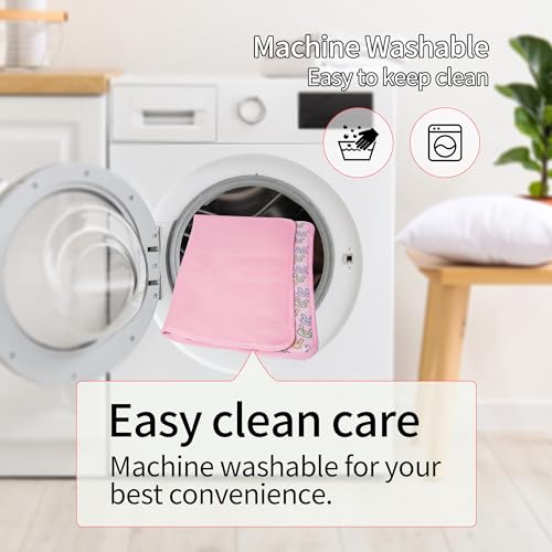 NACOCO Pet Cooling Mat Cat Dog Cushion Pad Summer Cool Down Comfortable Soft for Pets and Adults (M, Pink) - color: Pink Rabbit, size: M: 19.5" x 27.5''