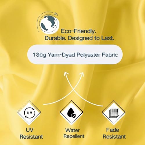 6.5' x 10' Rectangular Patio Umbrella Large Outdoor Market Umbrella w/UV Protection, Push Button Tilt and Crank Lift, Rectangle Table Umbrella for Garden, Deck, Pool, Patio, Sunshine Yellow - color: Sunshine Yellow