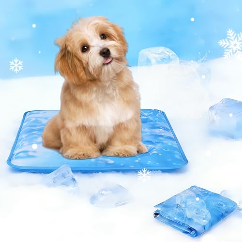 Dog Cooling Mat 2.0, Universal Pet Cooling Pad, Double-Sided Durable Water-Resistant, Portable and Easy to Clean, Suitable for All Pets, Keep Your Pet Cool Indoors and Outdoors (18" x 18") - size: Medium