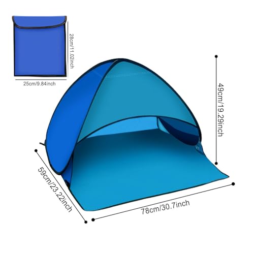Shade Tents – Dog Pop Up Tent, Portable Travel Shelter | UV Block Folding Pet Sunshade, Wind Resistant Canopy for Outdoor Use, Lightweight Beach Tent with Mobile Mount and Easy Carry Handle - color: blue fight blue