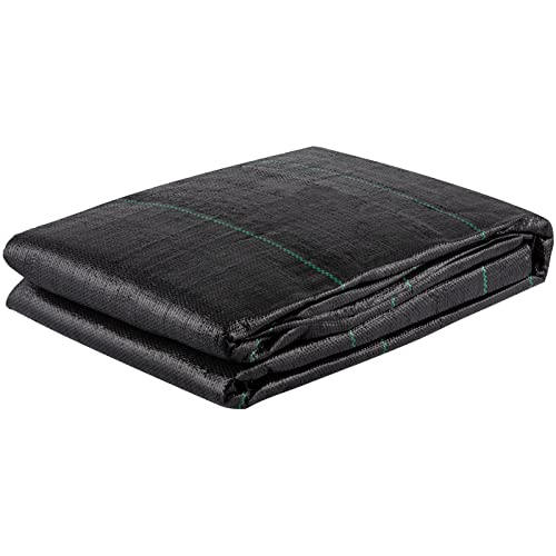 VEVOR Weed Fabric Barrier Heavy Duty, 12.5x50ft 3.5oz Weed Blocker Fabric, Woven Landscape Fabric, Garden Fabric Weed Barrier, Weed Control Fabric Ground Cover, Geotextile Fabric, Gardening Mat, Black - size: 12.5FT*50FT-3.5OZ, style: Woven