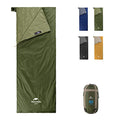 Naturehike Lightweight Compact Sleeping Bag, 59℉/32℉ Envelope Ultralight Backpacking Sleeping Bag Portable, Waterproof with Compression Sack for Cold&Warm, Camping, Traveling, Hiking - color: Navy Green