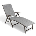 Crestlive Products 2PCS Chaise Lounge Chair Outdoor with 1PC Side Table, Aluminum Folding Patio Recliner Chair, Adjustable 8 Positions Assemble-Free - color: Dark Gray, size: 1 Pcs