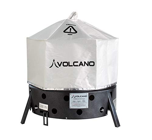 Volcano 3 Collapsible Portable Grill & Stove with Lid & Cookbook 19,500 BTU Burner 13” Cooking Surface Includes Carry Bag Regulator Hose & Heat Diffuser for Camping Tailgating & Dutch Oven Cooking - style: Volcano 3 – Full Kit (Lid + Cookbook)