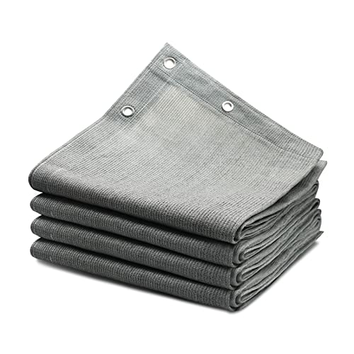 90% Outdoor Sun Shade Cloth, 8' x 20', Pergola, Deck, and Backyard Patio Sunshade with UV Protection, Heat Resistant HDPE Material, Reinforced Grommets (8x20 FT, Grey) - color: 3-grey, size: 8x20 FT