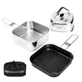 Alocs Camping Cookware Set - Lightweight Camping Pots and Pans - Portable Outdoor Cookware with Kettle - Camping Cookware Mess Kit for 2 - style: Elite Stainless Series (3-piece)