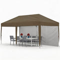 Canopy Tent, Heavy Duty Pop Up Canopy with 2 Detachable Panels, All-Weather Party Tent for Vendor Shows, Folding Commercial Shade Canopy Shelter