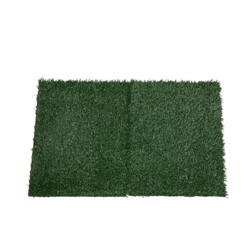 Gecheer 2PCS Realistic Artificial Grass Rug for Pet Potty Training, Synthetic Dog Pee Grass Turf Patch Carpet Pad for Indoor Outdoor
