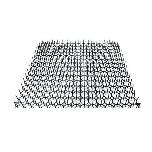 Anti-Slip Plastic Grass Protection Mat, Black Grid Pattern, Heavy Duty Outdoor Ground Cover 30 * 200cm