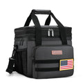Tactical Lunch Box for Men- Large Insulated Lunch Bag-Expandable Adult Lunch Box with Adjustable Shoulder Strap-Large Lunch Tote Bag for Work Camping Fishing (Black) - color: Tactical Black