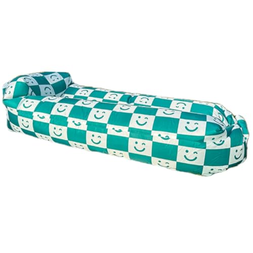 CCDXD Air Sofa, Inflatable Lounger Inflatable Couch for Travelling, Outdoor, Camping, Hiking, Beach Parties, Picnic, Backyard, Lakeside, air Hammock Inflatable Lounger for Adults (Smiley) - color: Smiley