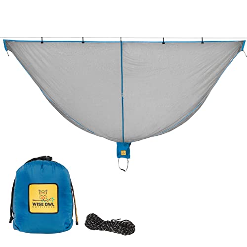 Wise Owl Outfitters Hammock Bug Net – Mosquito Net for Hammock, Lightweight Bug Netting for Camping, Hiking, Backpacking, Forest & Outdoor Use - color: Blue