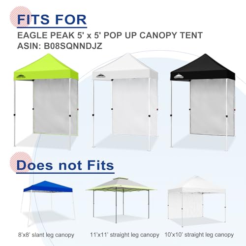 EAGLE PEAK Canopy Sidewall for 5x5 Pop Up Canopy Frame, Single Side Wall Panel Only (Fits 5x5 Straight Leg Frame, Canopy Top or Frame NOT Included), Neon Green - color: Neon Green