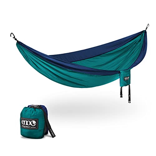 ENO, Eagles Nest Outfitters SingleNest Lightweight Camping Hammock - color: Seafoam | Navy