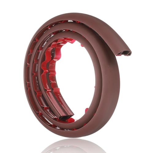 HARFINGTON 4ft Cord Cover Floor W0.6 x H0.33 Inner Channel PVC Hide Extension Cable Floor Wire Hider Wire Covers Protector for Prevent Cable Trips Cables Management, Coffee - color: Coffee, size: 4ft