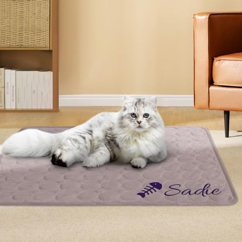 NIBESSER Personalized Dog Cooling Pad for Dog Cats Kennel Ice Silk Portable & Washable Summer Pet Self Custom Cooling Bed Blanket Crate Sleep Mat, Blue - color: Blue