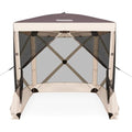 Upgraded Tecoom 7.2x7.2ft Pop Up Gazebo Tent with, 5-Sided Screen House with Canopy Extendable, Large Portable Sun Shelter with Removable Siedwalls for 8-10 Persons Camping, Outdoor, Garden, Activitie - size: 7.2x7.2ft