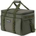 Soft Insulated Cooler Bag Collapsible Large Travel Coolers Soft Sided Coolers Ice Chest, Leakproof, Waterproof - color: green