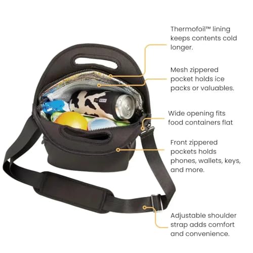 Sok It LunchTote Zippered Bag Insulated Neoprene Caddy (Cowgirl, X-Large 6.5 Quart Lunch Tote) - color: Cowgirl, size: X-Large 6.5 Quart Lunch Tote