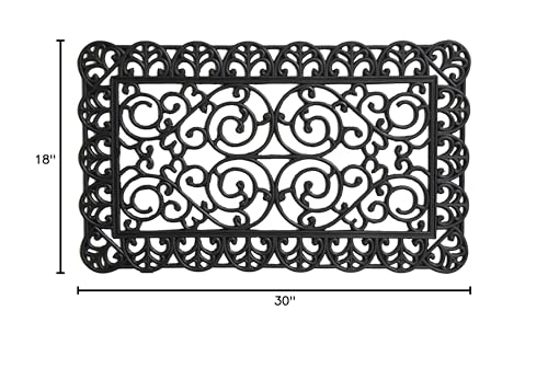 Calloway Mills 103681830 Grant Alley Rubber Doormat 18" x 30" - color: Grant Alley, size: 1'6" x 2'6" (Rectangular)