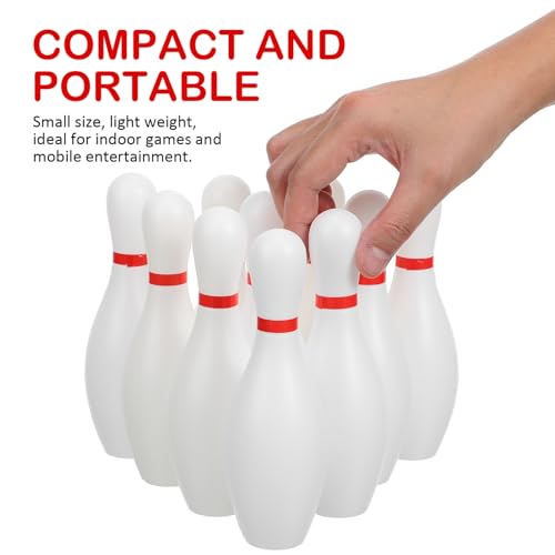 Toddmomy Kids Mini Bowling Set with 10 Pins & 2 Balls, Indoor Outdoor Sports Toy for Toddlers Ages 3-6, Educational Family Games for Boys Girls, Party Favors Birthday Gift (6.3in Tall)